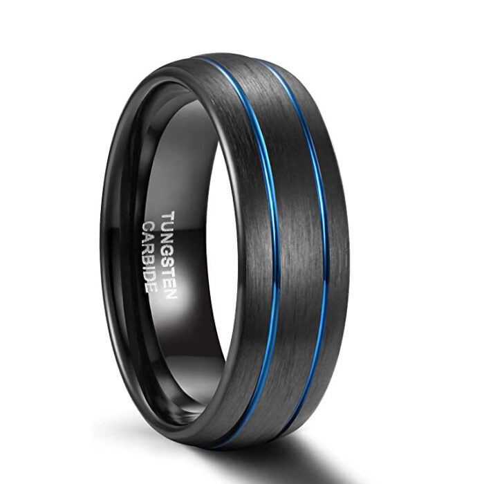 Greenpod Black Tungsten Ring for Men - Image 2