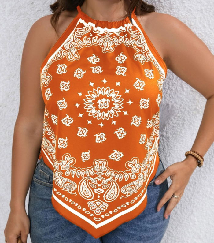Paisley Print Halter Tops - Image 1