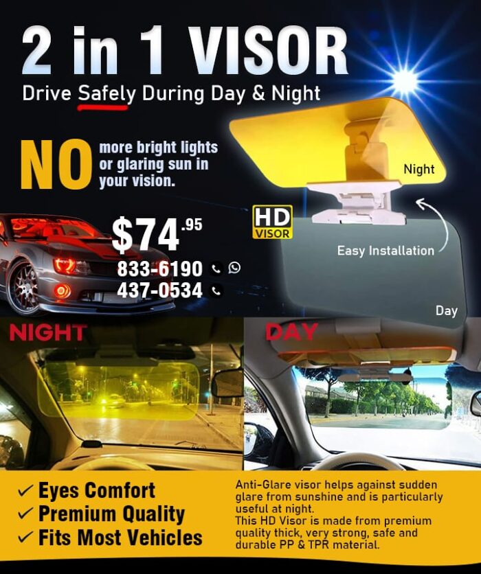 HD Car Visor Day and Night AntiGlare Visor - Image 3