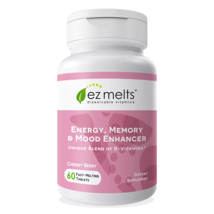 EZ Melts Energy Memory & Mood Enhancer Methylated B Complex Vegan Zero Sugar - Image 1