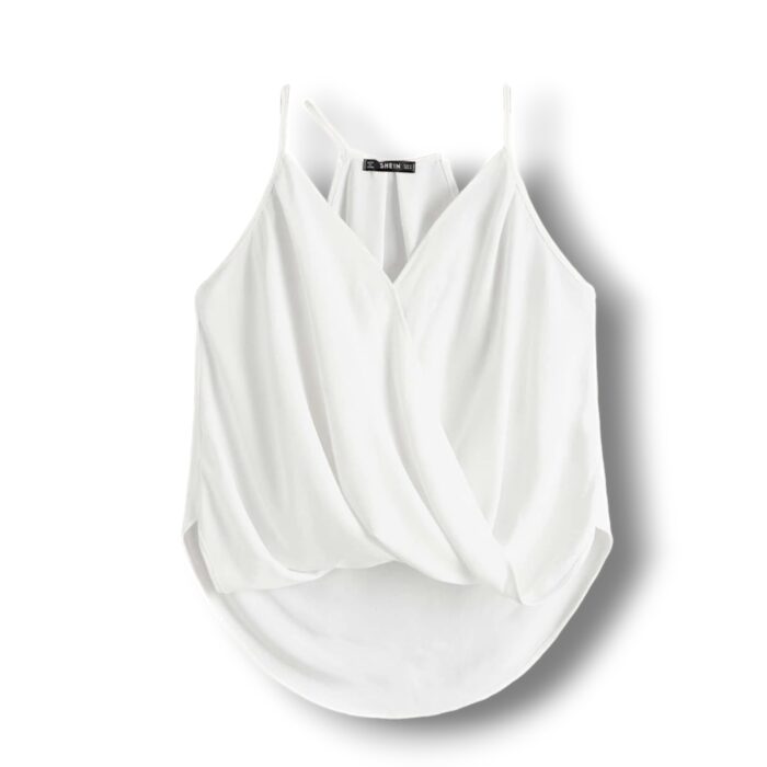 Wrap Curved Hem Cami Top - Image 1
