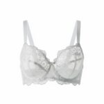 Floral Lace Bra with under wire(Silver Grey)